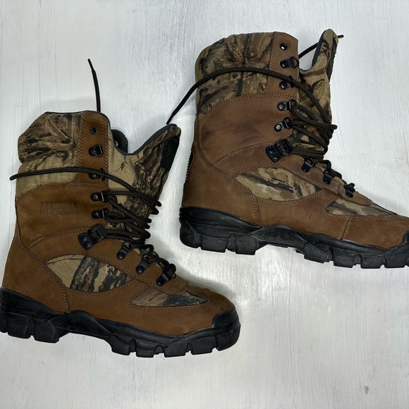Magnum Sportsman Men’s 9.5 Camo Leather Hunting Boots Thinsulate Hi-Tec Eco Tred - Picture 4 of 13